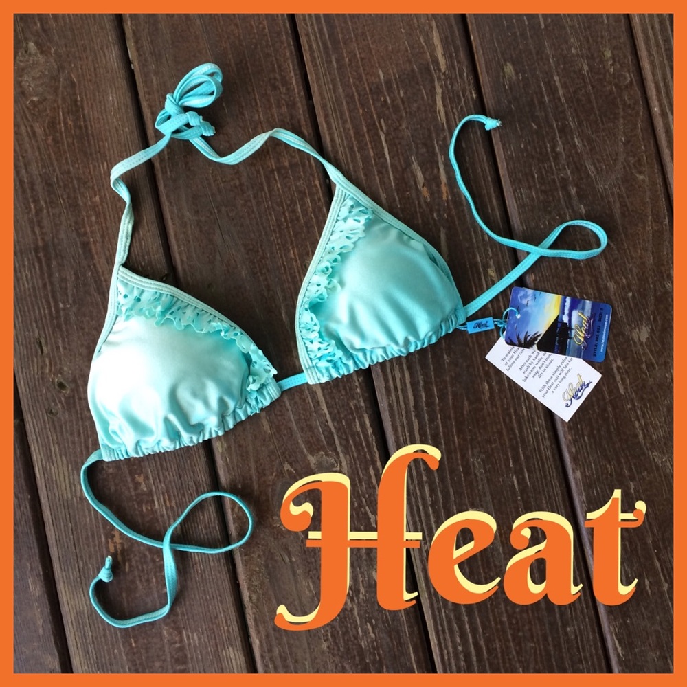 NWT—HEAT Ruffled String Bikini